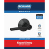 Schlage Latitude Matte Black Keyed Entry Door Lever F51AGLAT622 217813