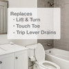 Danco EZ Drain Touch Activated Universal Bathtub Drain Stopper 10528 405179