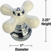 Danco Cross Replacement Chrome Faucet Handle 46004 413706