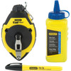Stanley FatMax 100 Ft. Chalk Line Reel and Chalk with Marker, Blue 47-681L 360082
