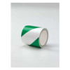 Floor Marking Tape, vinyl, No Legend, Green, White, 4 in W., 7 mil Thickness