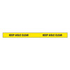 Floor Marking Tape, vinyl, Message, Black, Yellow, 2 in W., 7 mil Thickness
