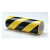 Floor Marking Tape, vinyl, No Legend, Black, Yellow, 12 in W., 7 mil Thickness