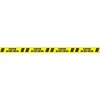 Floor Marking Tape, Polyester, Message, Black, Yellow, 3 in W., 7 mil Thickness  9NPE8