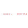 Floor Marking Tape, vinyl, Message, Red, White, 2 in W., 7 mil Thickness