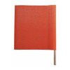 Handheld Warning Flag, Orange, Vinyl Coated Mesh, 30" Length, 30 in Wood Dowel