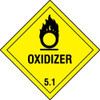 Manufacturer Varies Oxidizer DOT Label, Class 5, Black-Yellow, Pk100 9DYT8