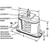 Mason Industries Floor-Mount Vibration Isolator,5 1-8"H 5XR50