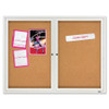 Quartet Enclosed Cork Bulletin Board 48 x 36", 2 Door 2124GGS