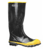Men's 16" Height, Tall Rubber Boots, Steel Toe, Black, 8, PR  4T280