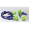 E-A-R Push-Ins Disposable Corded Ear Plugs, Pod Shape, 28 dB, Blue-Yellow, 100PK  318-1001