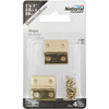 National Hardware 1 In. x 1 In. Brass Medium Decorative Hinge (4-Pack) N211-334 215868