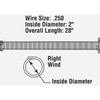 Prime-Line 2 In. x 28 In. Right Wind Garage Door Torsion Spring Prime-Line 2 In. x 28 In. Right Wind Garage Door Torsion Spring