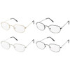 Shark Eyes Assorted Metal Reading Glasses J357ASST Pack of 12