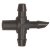 Rain Bird Tee,1/4 In. Tubing,Black, Plastic,PK10 BT25/10PS
