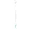 Vikan 50" Color Coded Handle, 1 in Dia, Green, Aluminum 29582