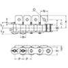 Tsubaki Connecting Link,A-1 Attachment,PK5 40A1CL