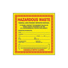Accuform Hazardous Waste Label,6 In. H,PK25, MHZW20EVP MHZW20EVP