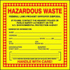 Accuform Hazardous Waste Label,6 In. H,PK25, MHZW20EVP MHZW20EVP