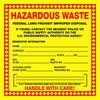 Accuform Hazardous Waste Label,6 In. H,PK25, MHZW20EVP MHZW20EVP