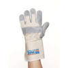 Leather Gloves, Cowhide, Safety Cuff, Wing Thumb, Full Finger, Gray-Tan, L, 1 PR  1700L