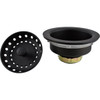 Keeney Work Horse 3-1/2 In. to 4 In. Black Stainless Steel Strainer K5414BLK