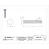 Grade 5, 1-4"-20 Hex Head Tap Bolt, Black Oxide Steel, 1-1-2 in L, 100 PK  U01010.025.0150