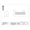 18-8, 3-8"-16 Hex Head Tap Bolt, Plain Stainless Steel, 1-1-2 in L, 25 PK  U51010.037.0150