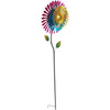 Alpine 47 In. H. Triple Metal Daisy Wind Spinner Garden Stake KIY336