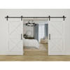 National Hardware 72 In. Matte Black Classic Interior Barn Door Kit (2-Piece) N700-003 204808