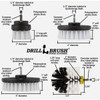 Drillbrush Automotive Soft White Drill Brush (4 Piece) W-S-542O-QC-DB 607836
