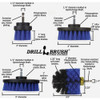 Drillbrush Pool & Marine Medium Blue Drill Brush (4 Piece) B-S-542O-QC-DB 616664