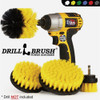 Drillbrush Bathroom Medium Yellow Drill Brush (4 Piece) Y-S-542O-QC-DB 611810