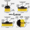 Drillbrush Bathroom Medium Yellow Drill Brush (4 Piece) Y-S-542O-QC-DB 611810