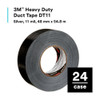 3m Duct Tape, Black, 60 yd L, 1-7-8 in W DT11
