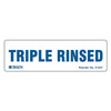 Brady DOT Handling Label, Triple Rinsed, Paper, 2-7/8" W, 7/8" H 31257LS