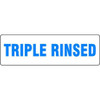 Brady DOT Handling Label, Triple Rinsed, Paper, 2-7-8" W, 7-8" H 31257LS
