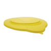 Vikan Round Pail Lid, 14 39/64 in Dia, Yellow, Polypropylene 56936