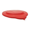 Vikan Round Pail Lid, 14 39/64 in Dia, Red, Polypropylene 56934