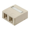 Hubbell Premise Wiring Surface Housing 2 Port HSB2OW