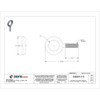 Eye Bolt Without Shoulder, 3-8"-16, 1-1-4 in Shank, 1 in ID, Steel, Plain  K2003