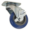 Manufacturer Varies Swivel NSF-Listed Plate Caster,Poly,5 in,300 lb,Blu 5UX88