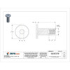 Binding Barrel, 1-4"-20, 1 in Brl Lg, 3-8 in Brl Dia, Stainless Steel Plain  Z1522