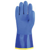 Solvex 23-202 Chemical Resistant Gloves, PVC, 12 in L, 79 mil, Blue, 8, 1 PR