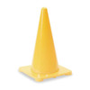 Traffic Cone, Polyethylene, Non-Reflective, 18 in Height, 1.5 lb, Yellow