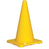 Traffic Cone, Polyethylene, Non-Reflective, 18 in Height, 1.5 lb, Yellow  1YBW6