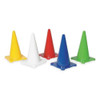 Traffic Cone, Polyethylene, Non-Reflective, 18 in Height, 1.5 lb, Yellow  1YBW6