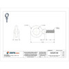 Eye Bolt With Shoulder, 7-16"-14, 1-3-8 in Shank, 1-3-32 in ID, Steel, Plain  K2024