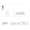 M6-1.00 Socket Head Cap Screw, Socket, Metric Blue Steel, 25 mm Length, 50 PK  UST176241