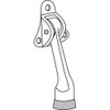 Rockwood Lever Door Holder,Satin Bronze,Cast Zinc 458.10